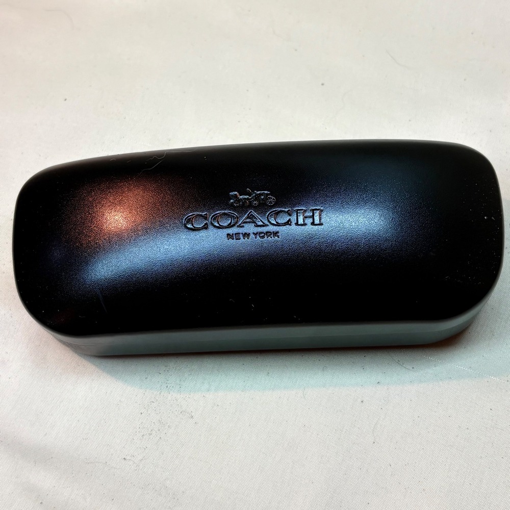 Coach New York Black Hard Shell Sunglasses Eyeglasses Case Embossed‎ Logo